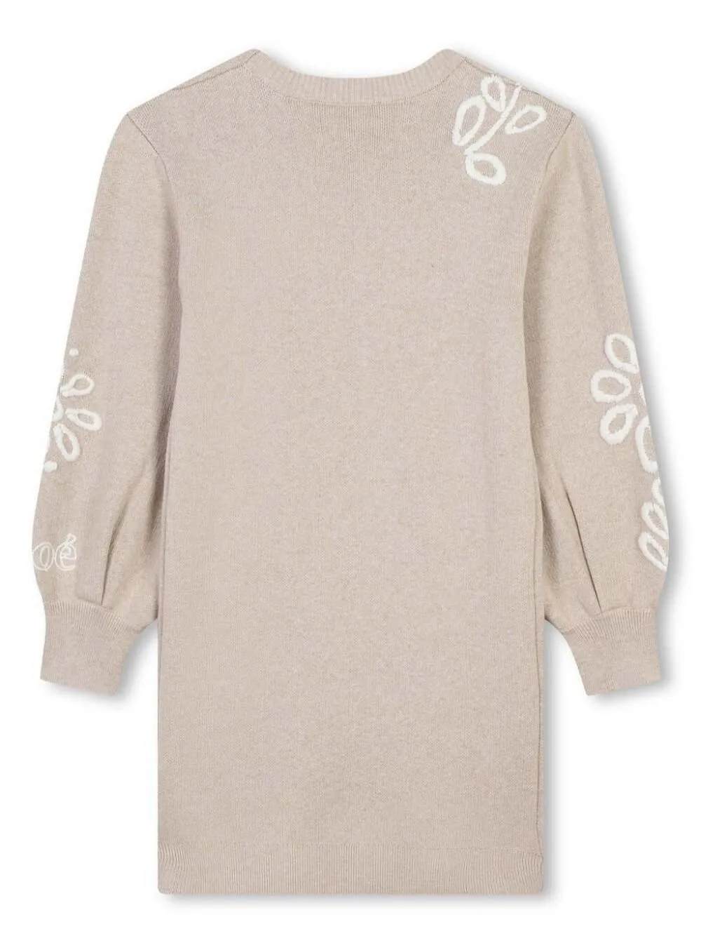 Chloé Kids Crewneck Dress With Embroidery