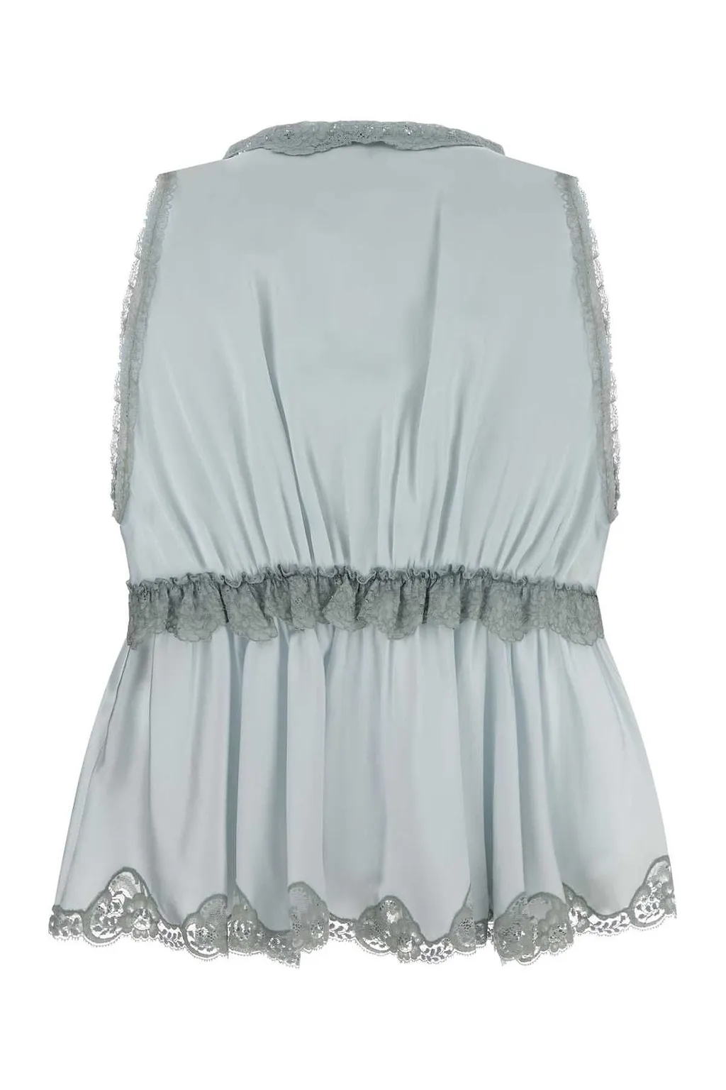 Chloé Atelier Lace-Trim Peplum Top