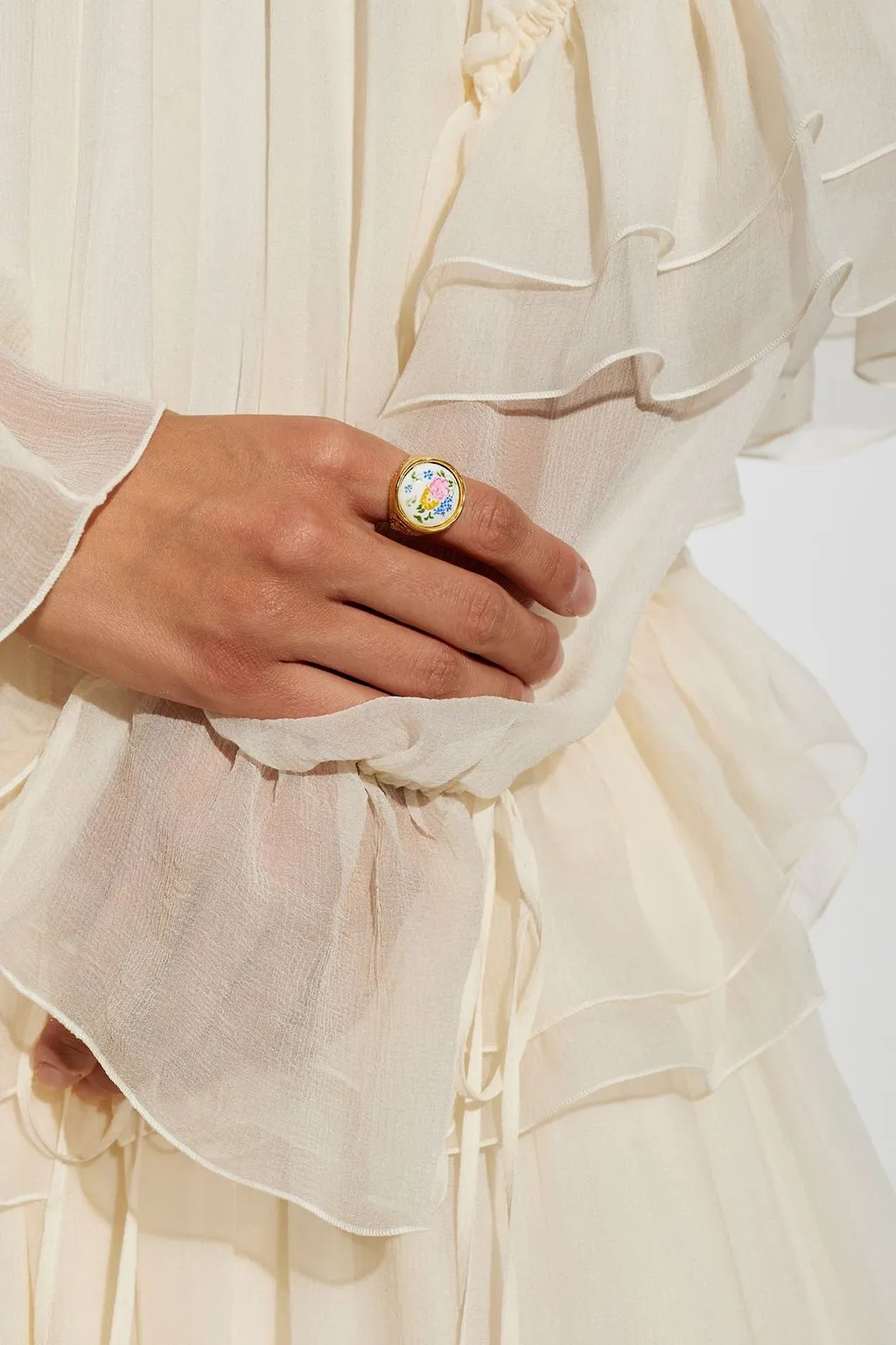 Chloé Bloomcraft Enamel Signet Ring