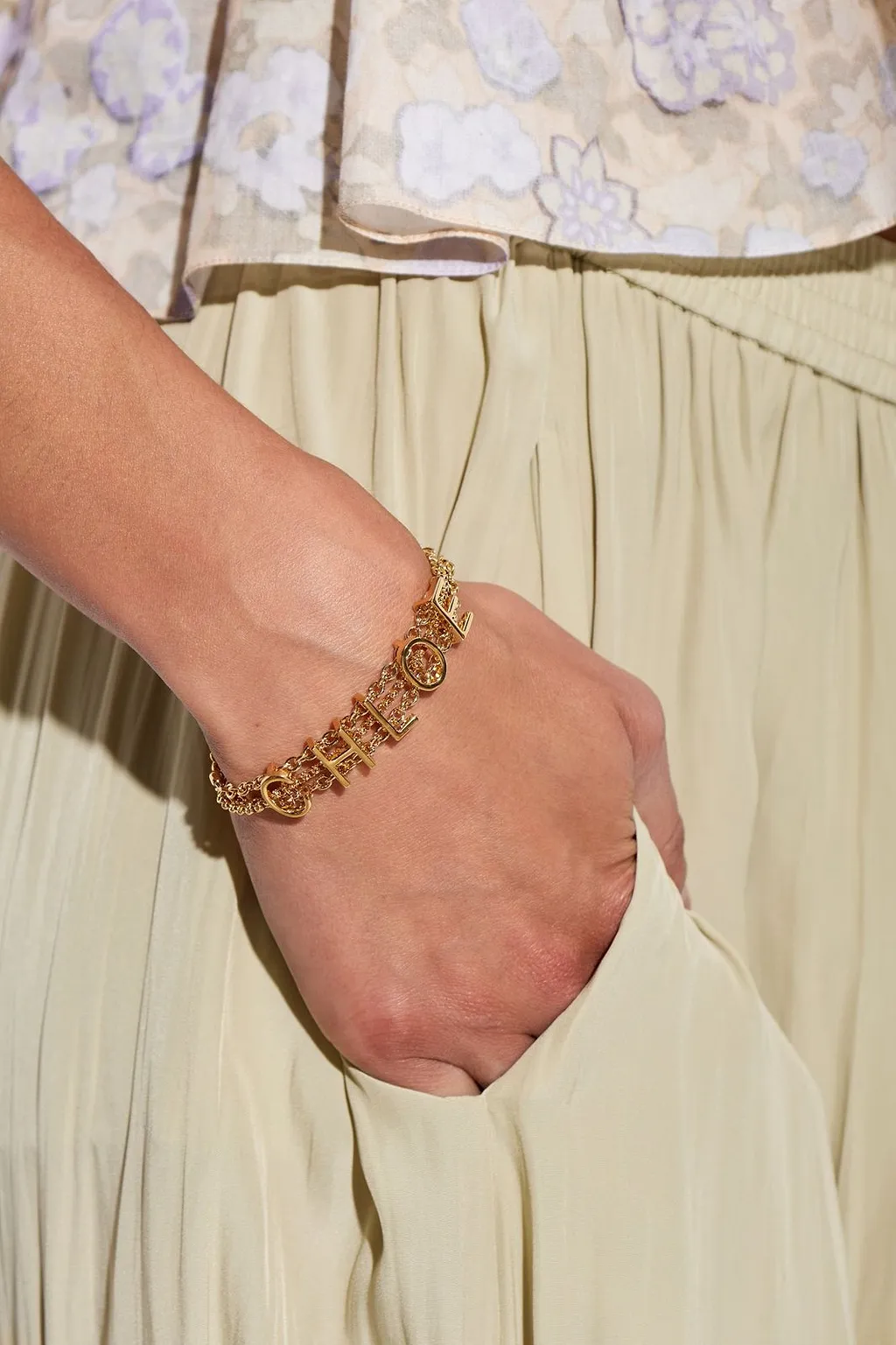 Chloé Chain Logo Bracelet