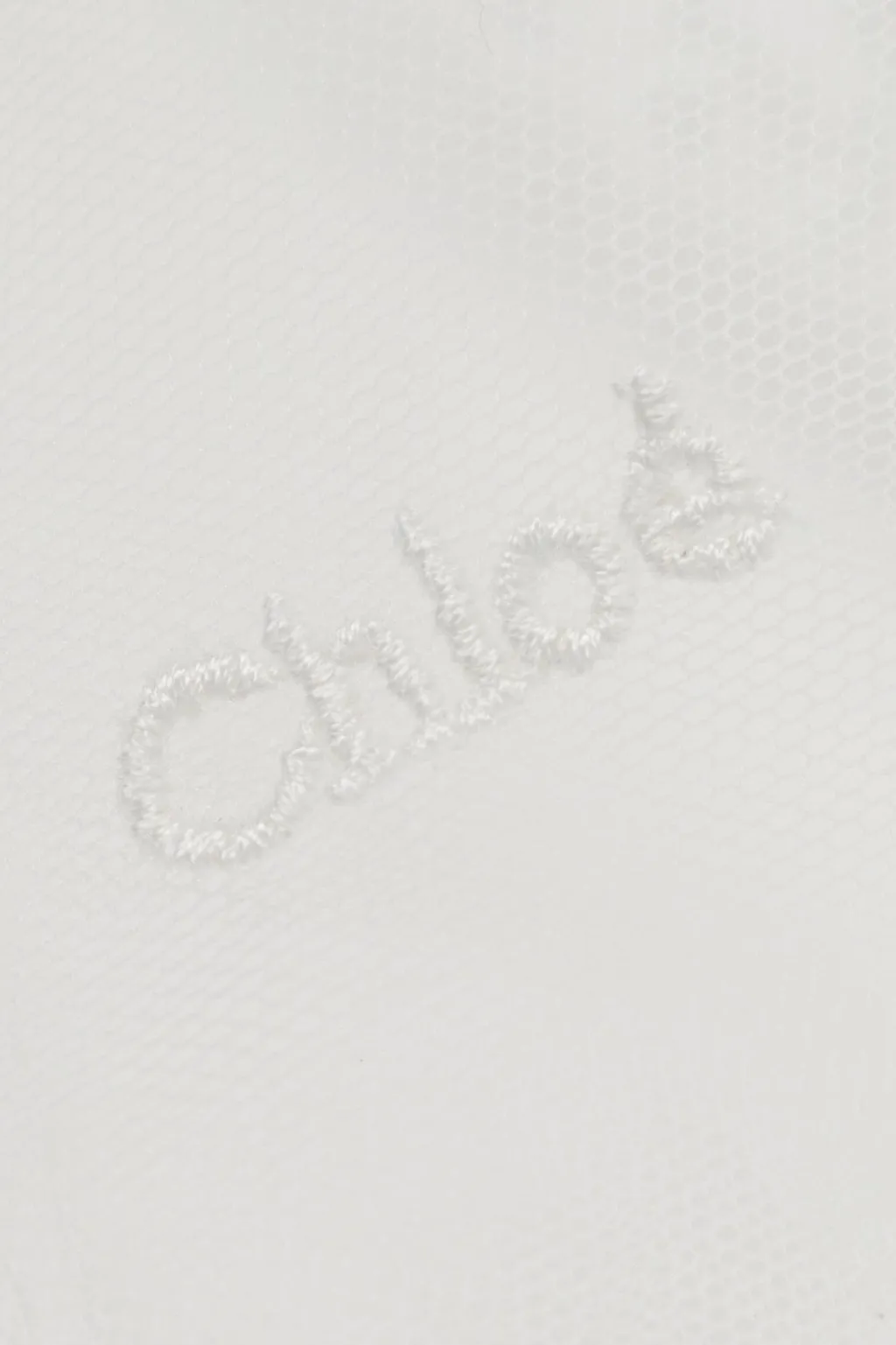 Chloé Kids Lace Sheer Floral Detail Dress