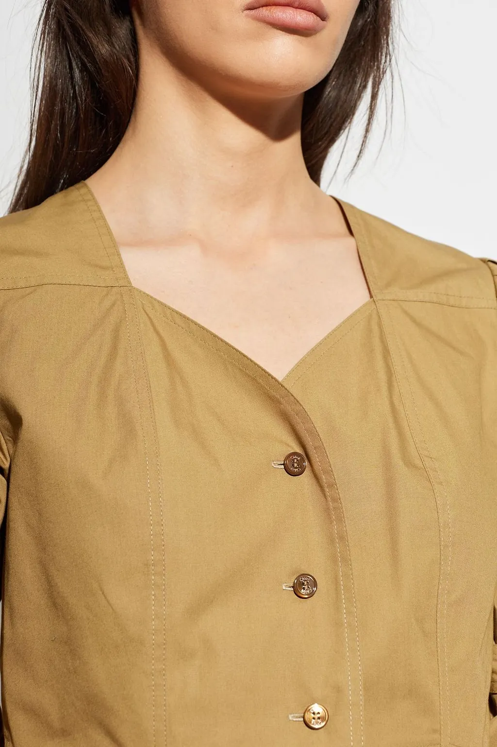 Cropped Puff-Sleeve Top