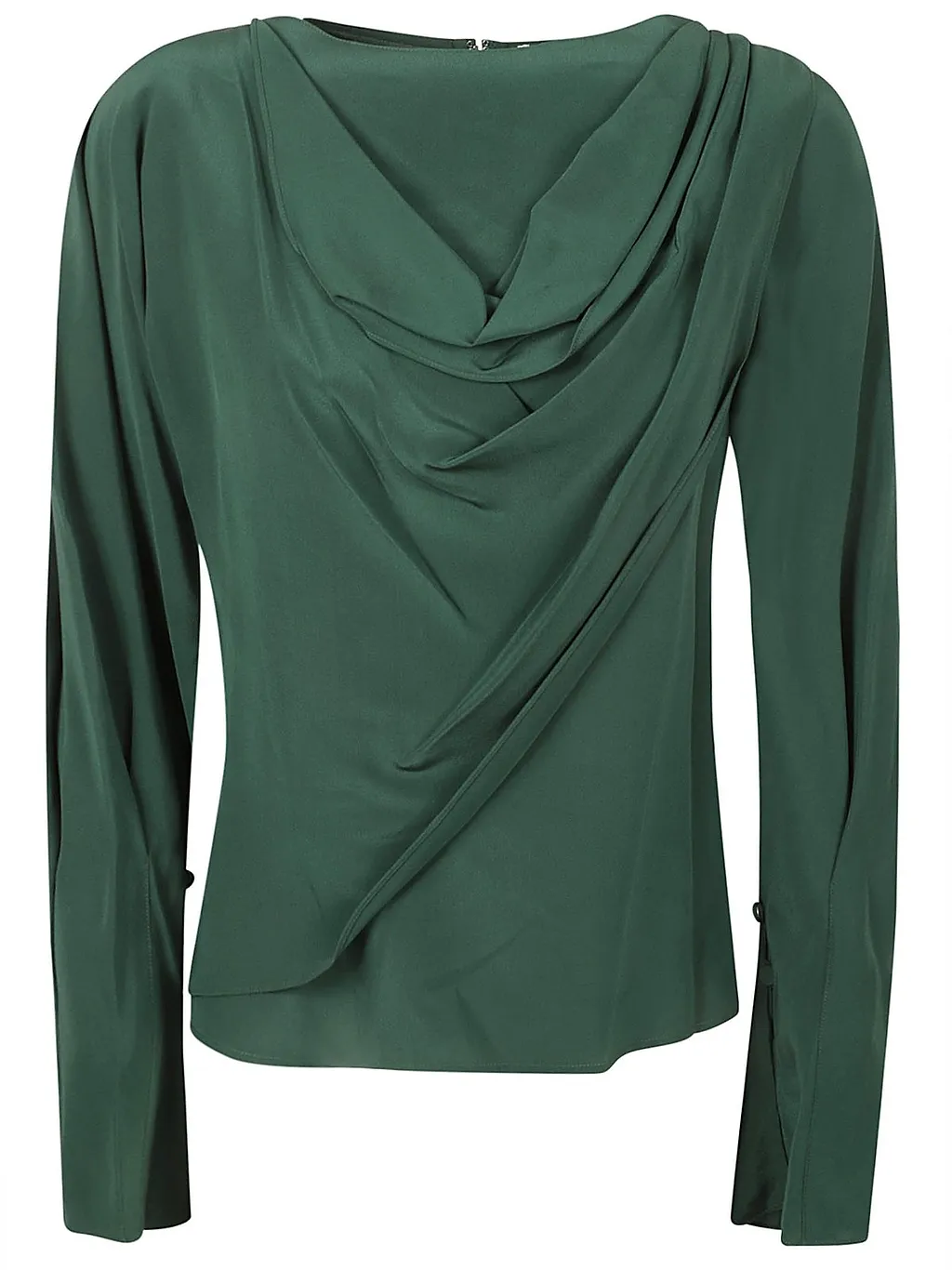 Draped Long-Sleeved Top