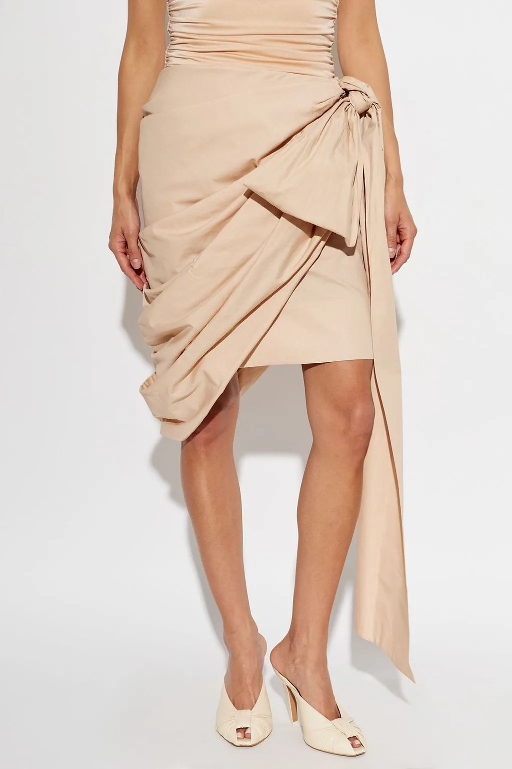Chloé Draped Tie-Detail Skirt