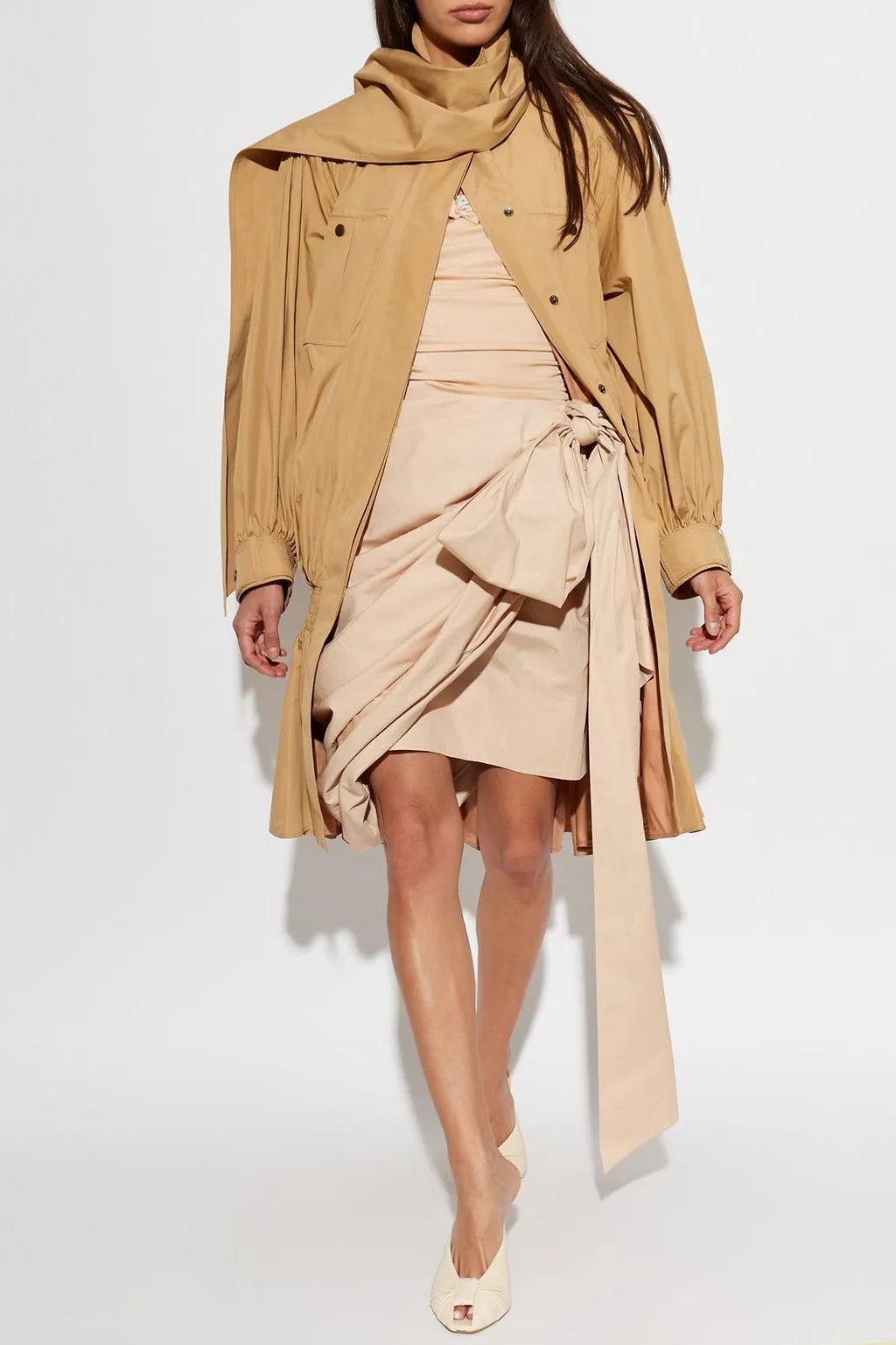 Chloé Draped Tie-Detail Skirt