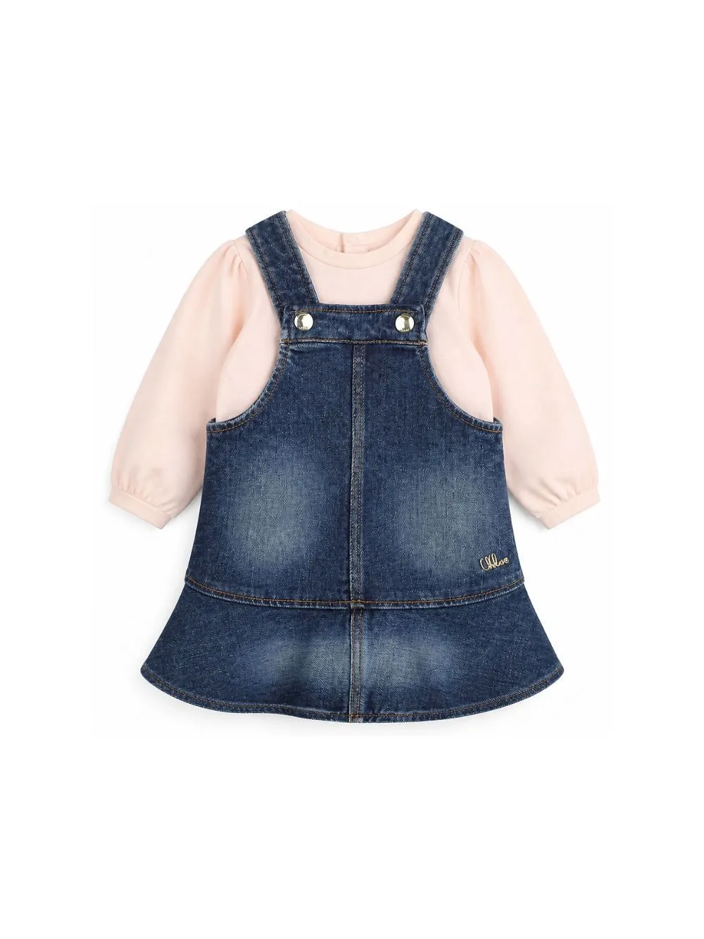Chloé Kids Logo Plaque Long-Sleeved Dress Set