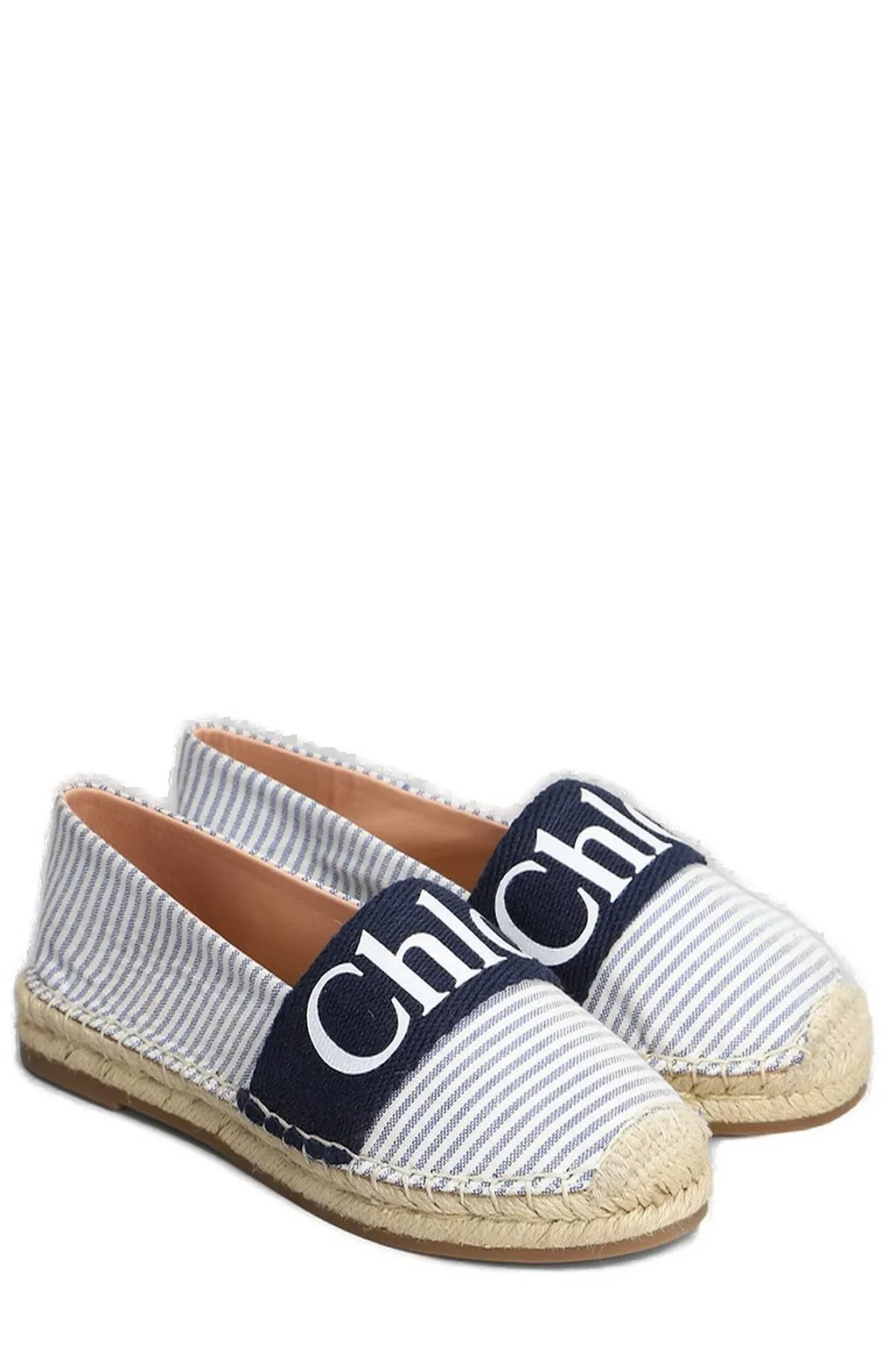 Chloé Kids Logo Printed Slip-On Espadrilles
