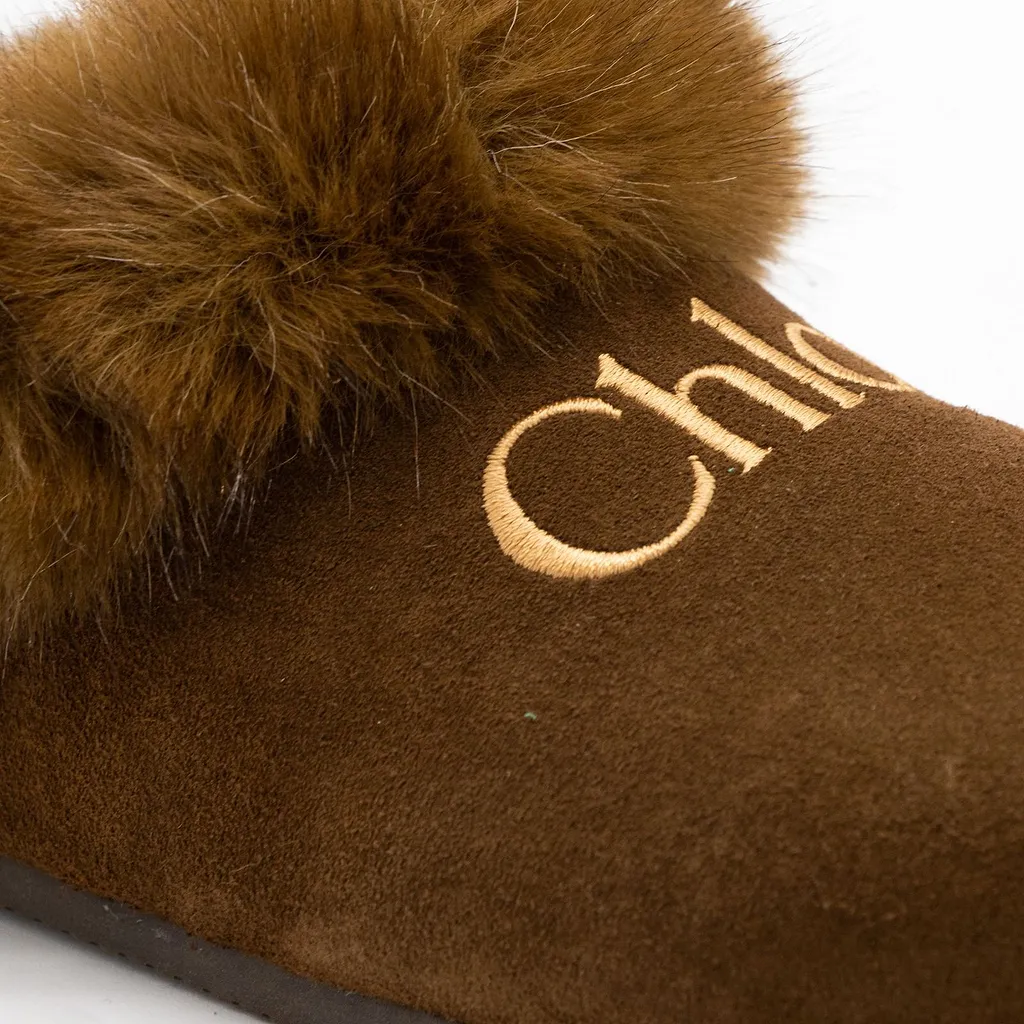 Chloé Kids Logo Trim Flat Mules