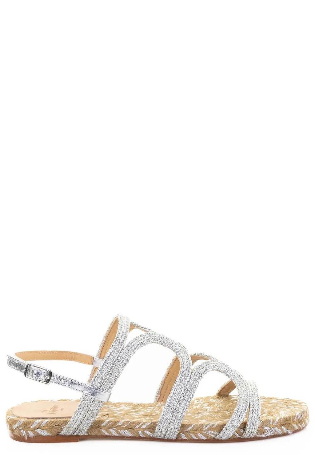 Pitra Metallic Braided Sandals
