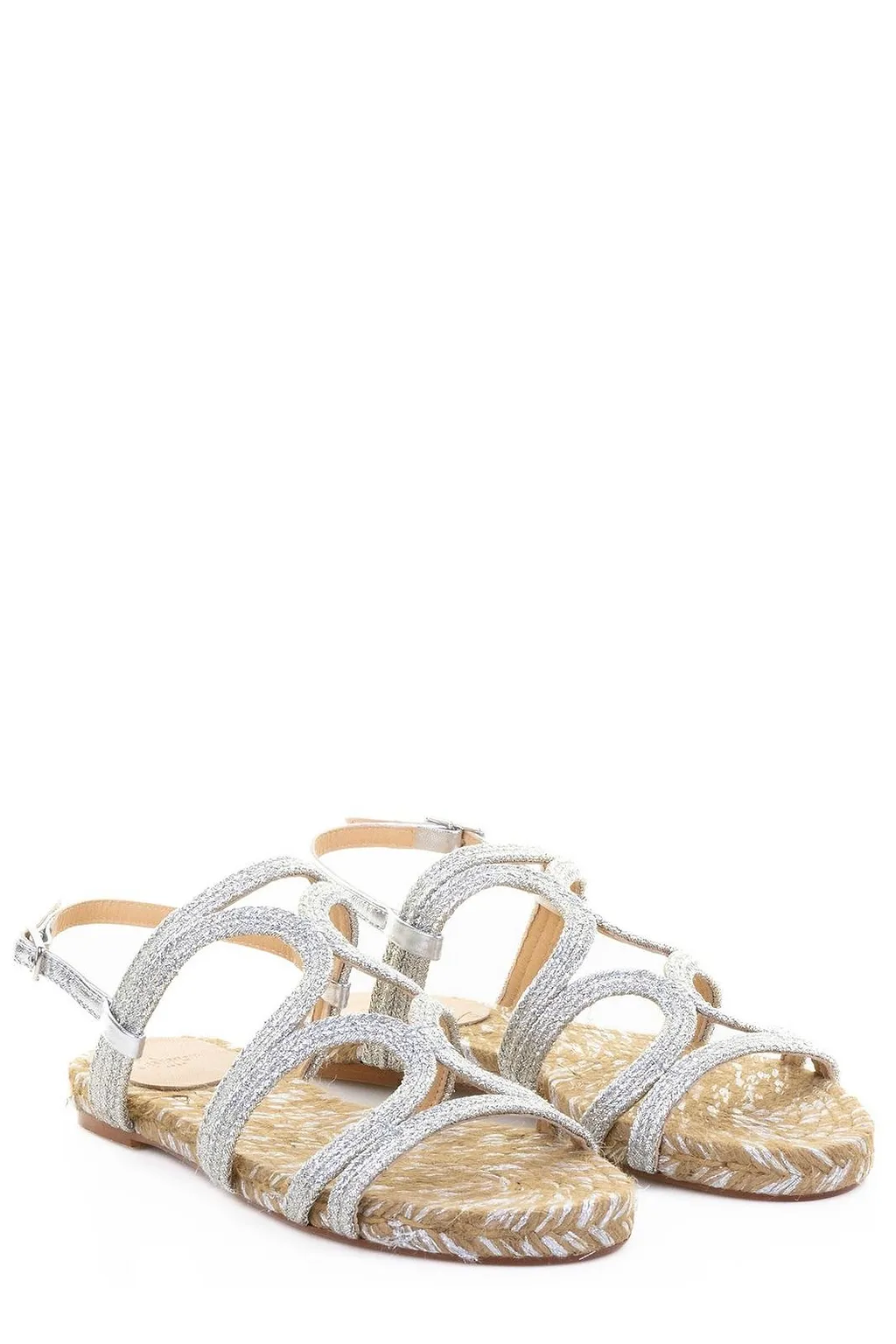 Pitra Metallic Braided Sandals