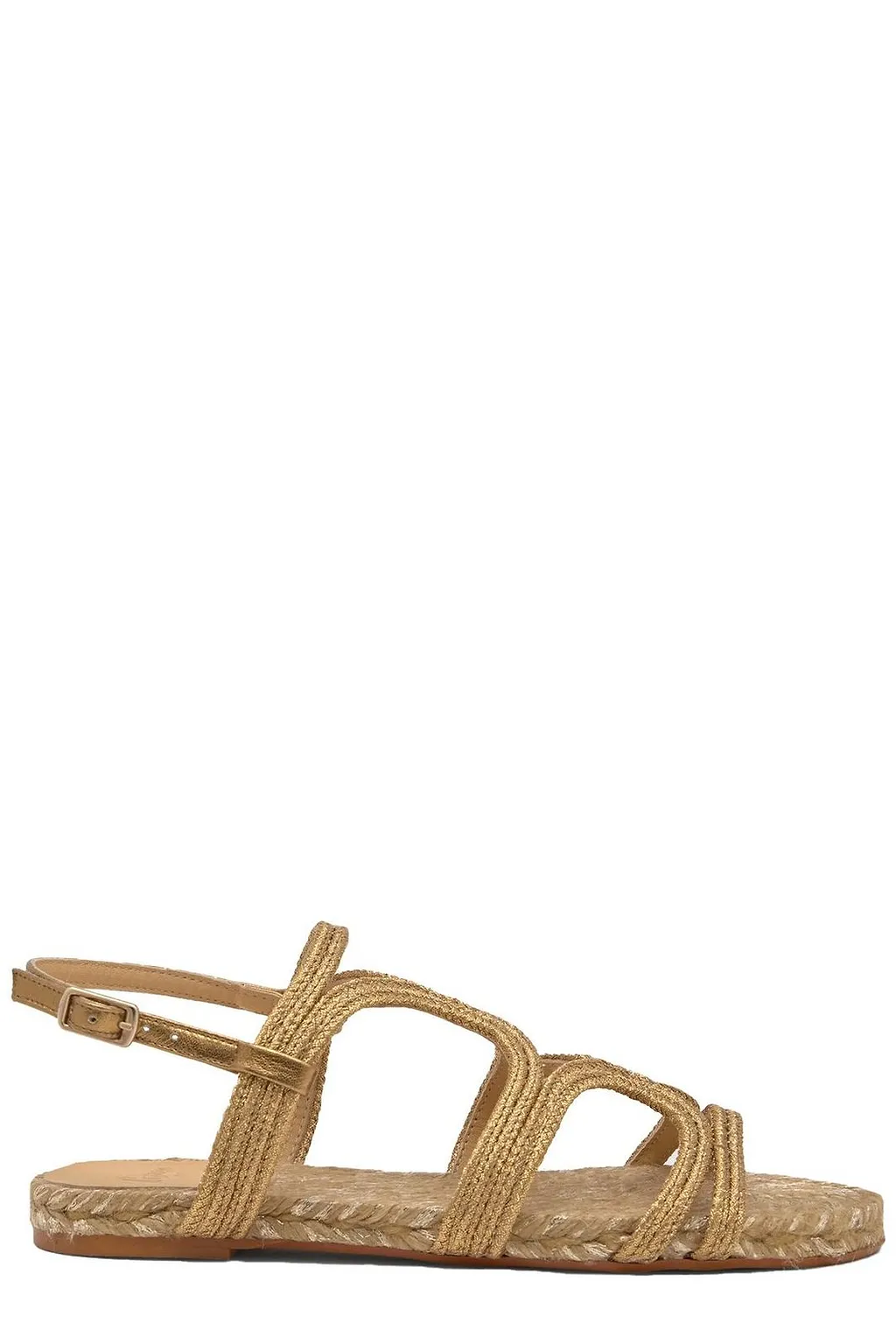Pitra Metallic Braided Sandals