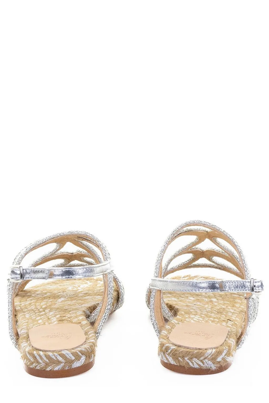 Pitra Metallic Braided Sandals