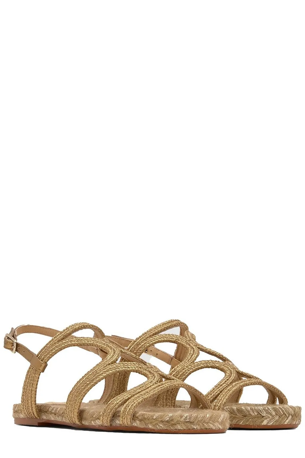 Pitra Metallic Braided Sandals