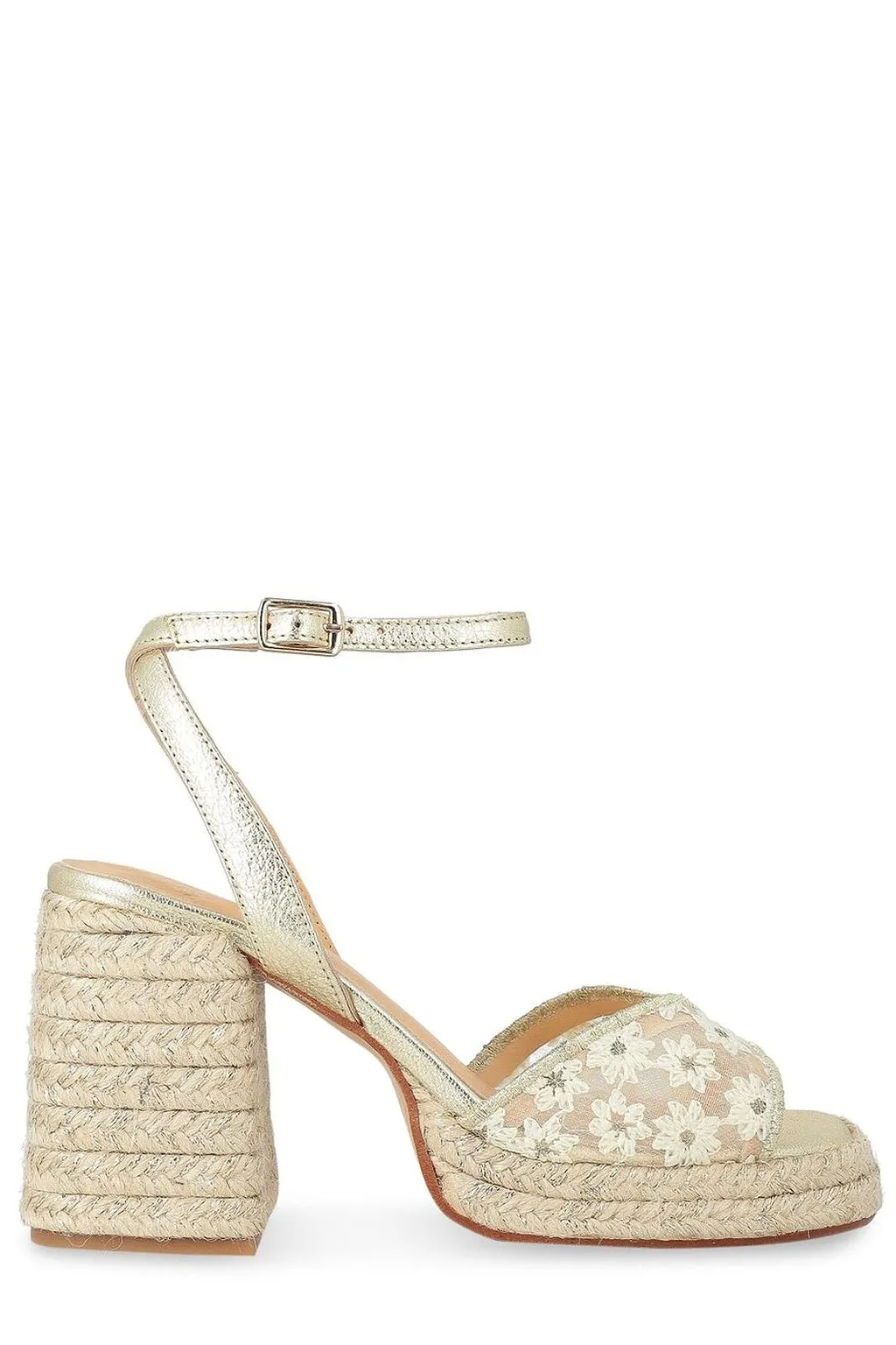 Vals Flower-Printed Open Toe Sandals