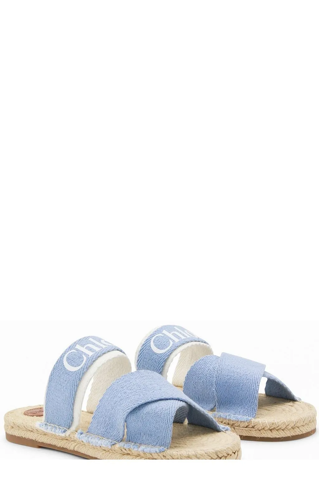 Chloé Kids Logo-Tape Open Toe Sandals