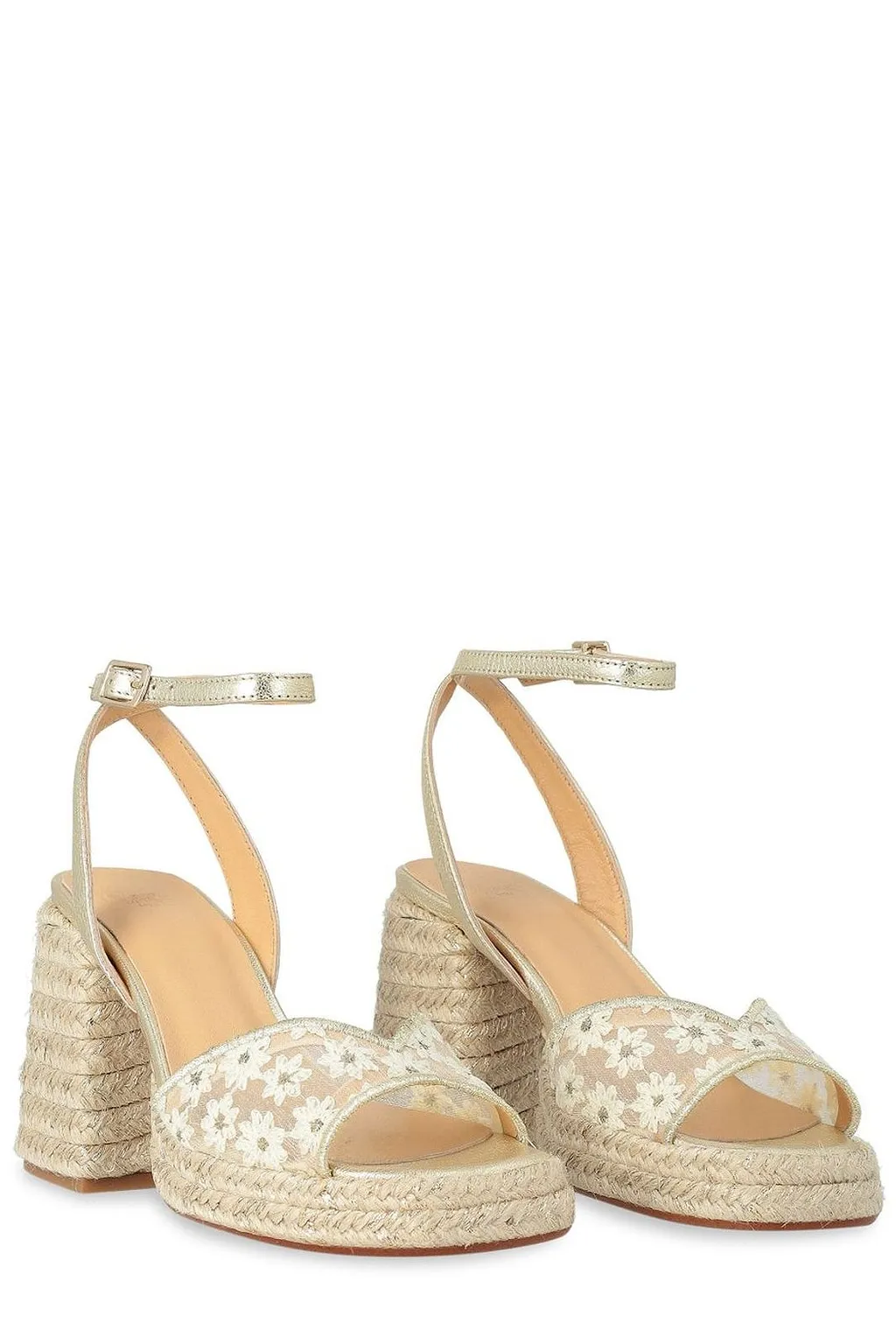 Vals Flower-Printed Open Toe Sandals