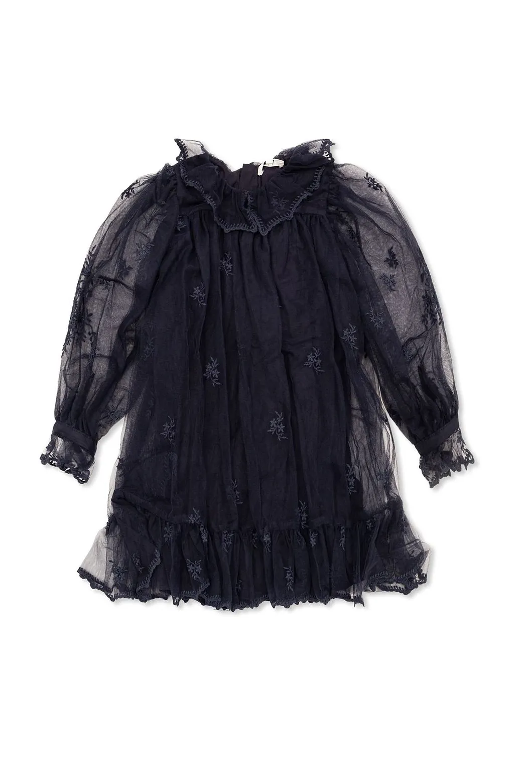 Chloé Kids Long Sleeved Sheer Dress