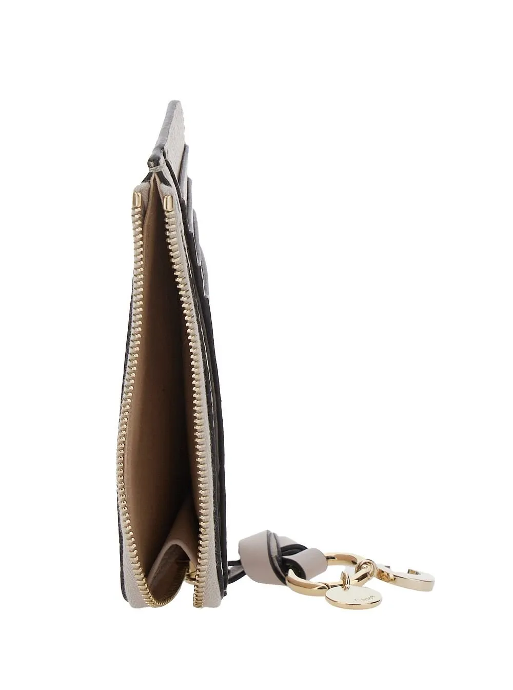 Chloé Logo Charm Zip Card Wallet