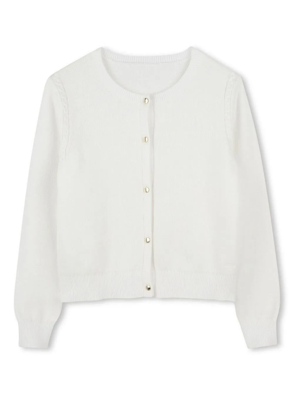 Chloé Kids Round Neck Button Cardigan
