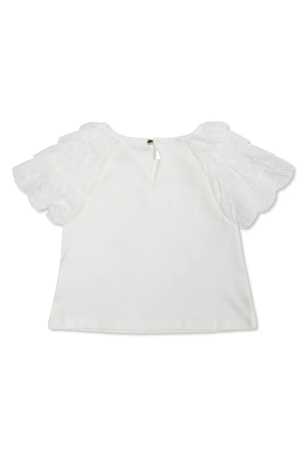 Chloé Kids Ruffled Keyhole Top