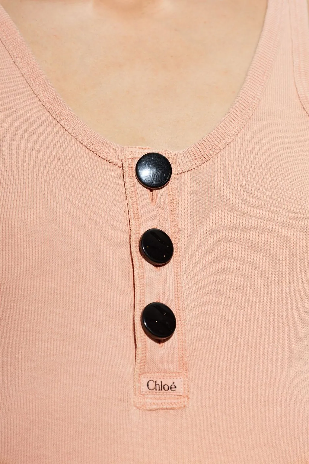 Chloé Logo Embroidered Tank Top