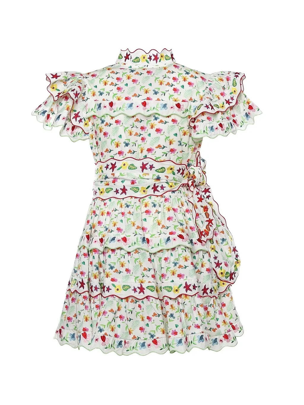 Cecilia B Ruffled Belted Mini Dress