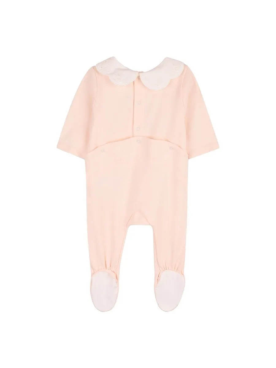 Chloé Kids Scalloped Collar Onesie Set