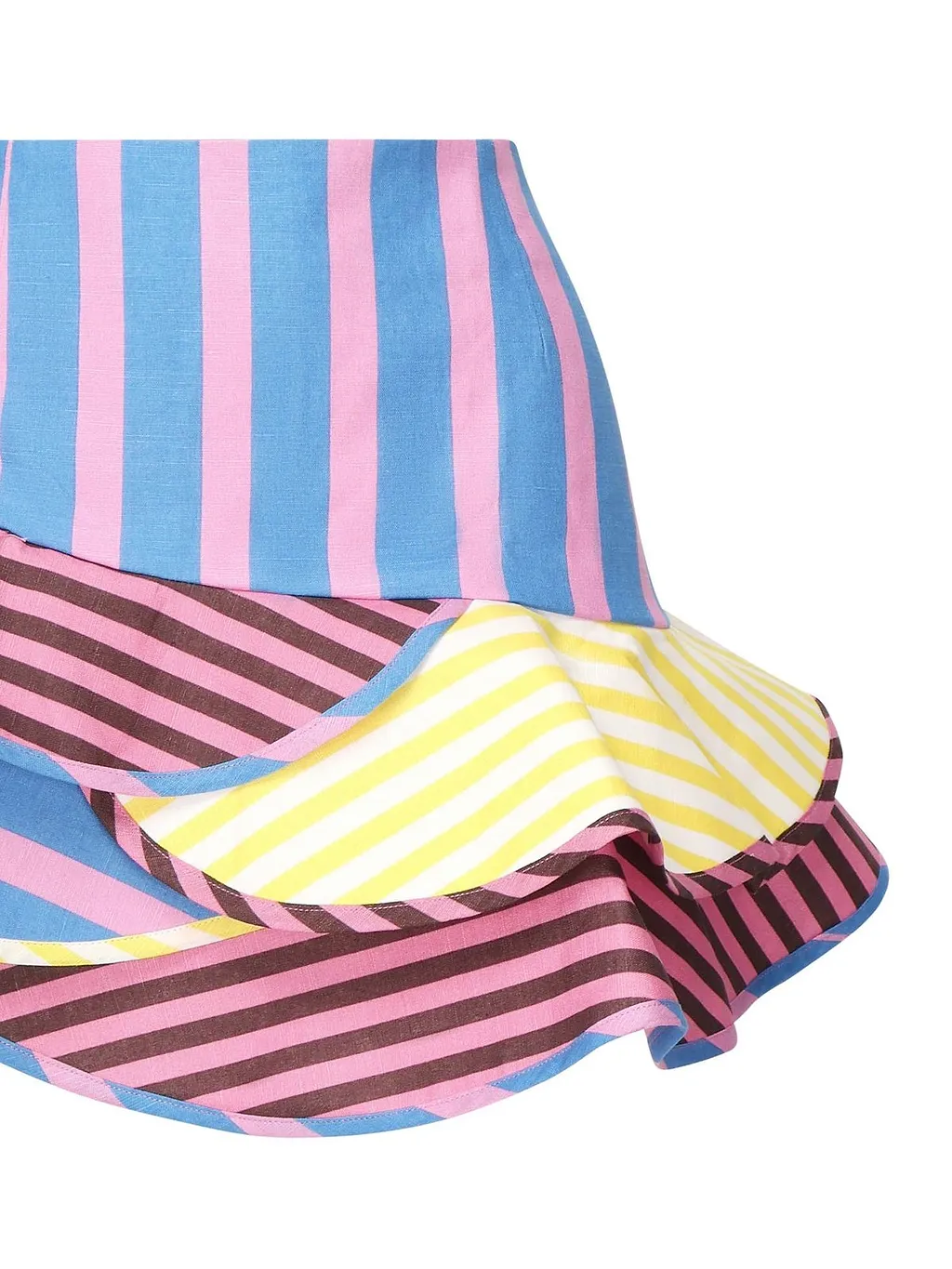 Cecilia B Striped Ruffle Skirt