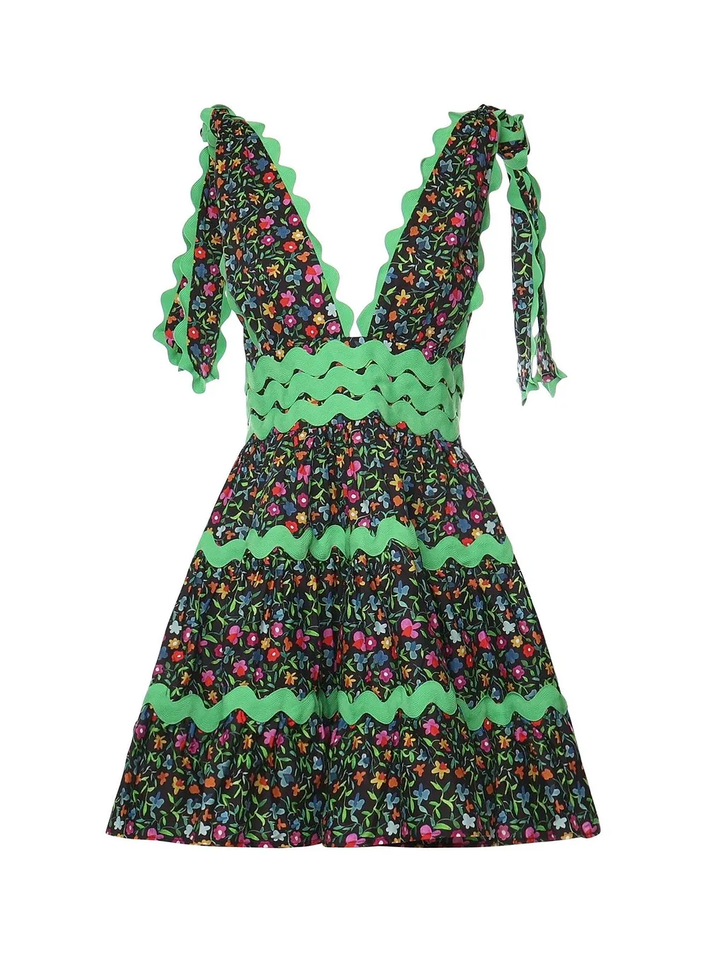 Cecilia B Ruffled Floral Mini Dress