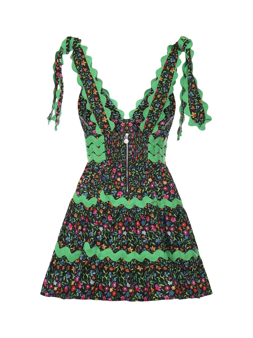 Cecilia B Ruffled Floral Mini Dress