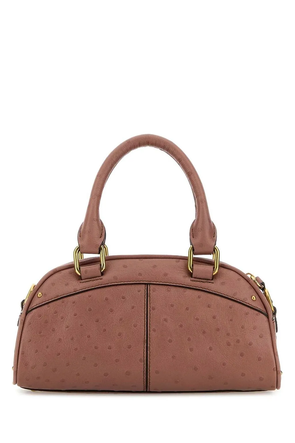 Chloé Logo Plaque Zip-Up Small Bowling Bag