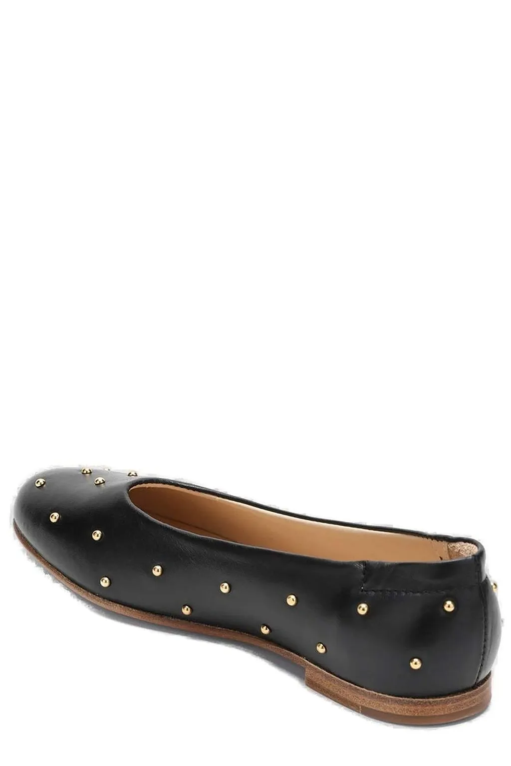 Chloé Kids Stud Embellished Slip-On Ballet Flats