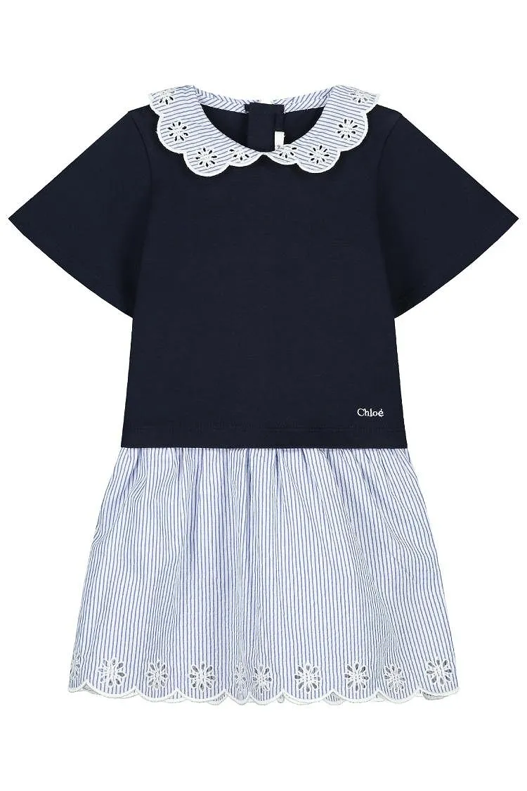 Chloé Kids Striped Flared Dress