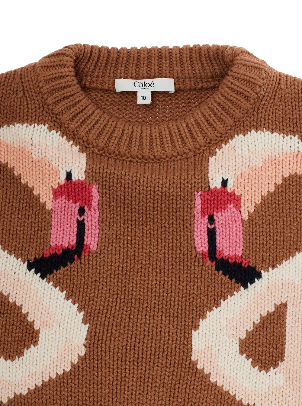 Chloé Kids Swan Intarsia Knitted Sweater