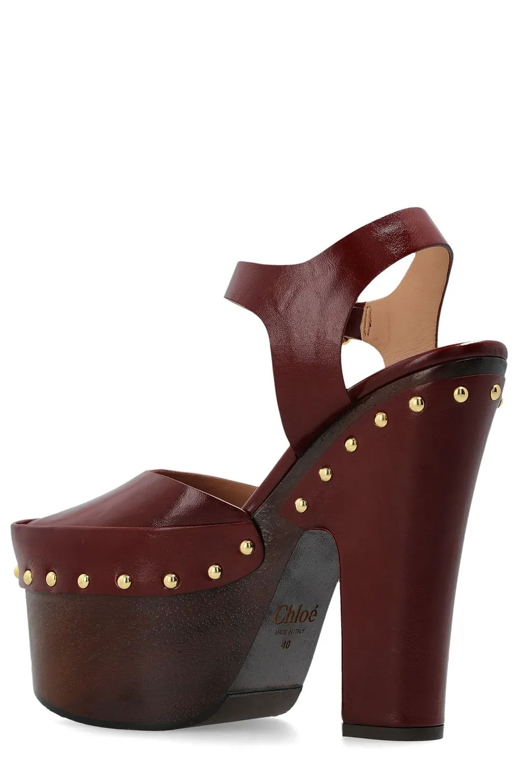 Chloé Meret Studded Platform Clogs