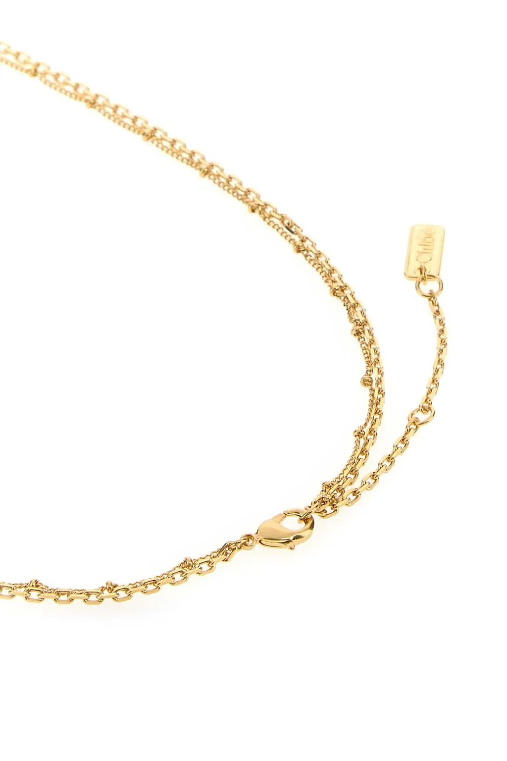 Mirror Double-Chain Pendant Necklace