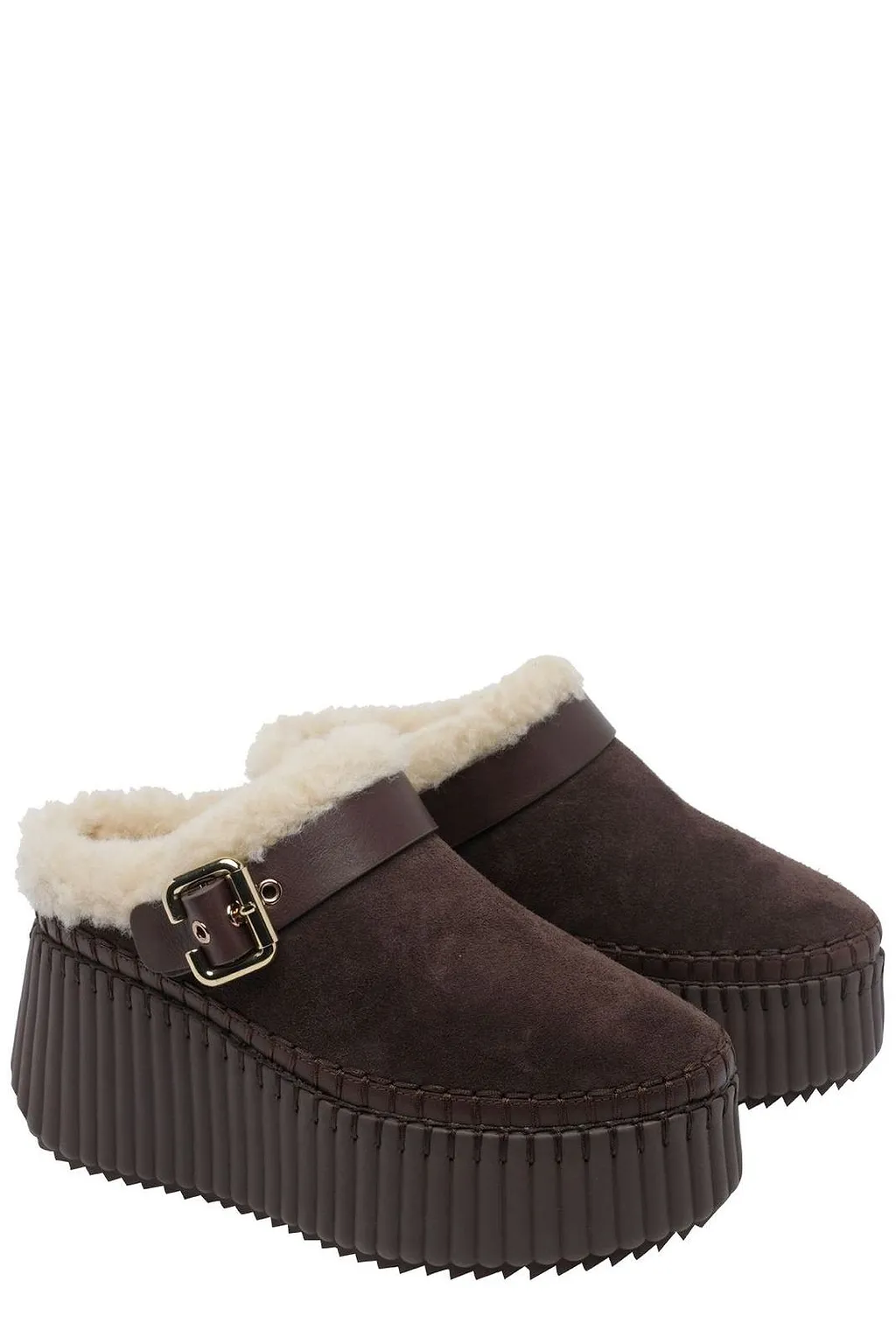 Chloé Nama Wedge Mules