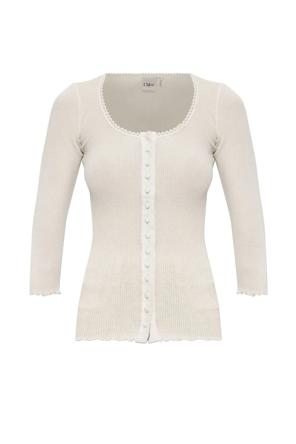 Chloé Scoop-Neck Ribbed Top