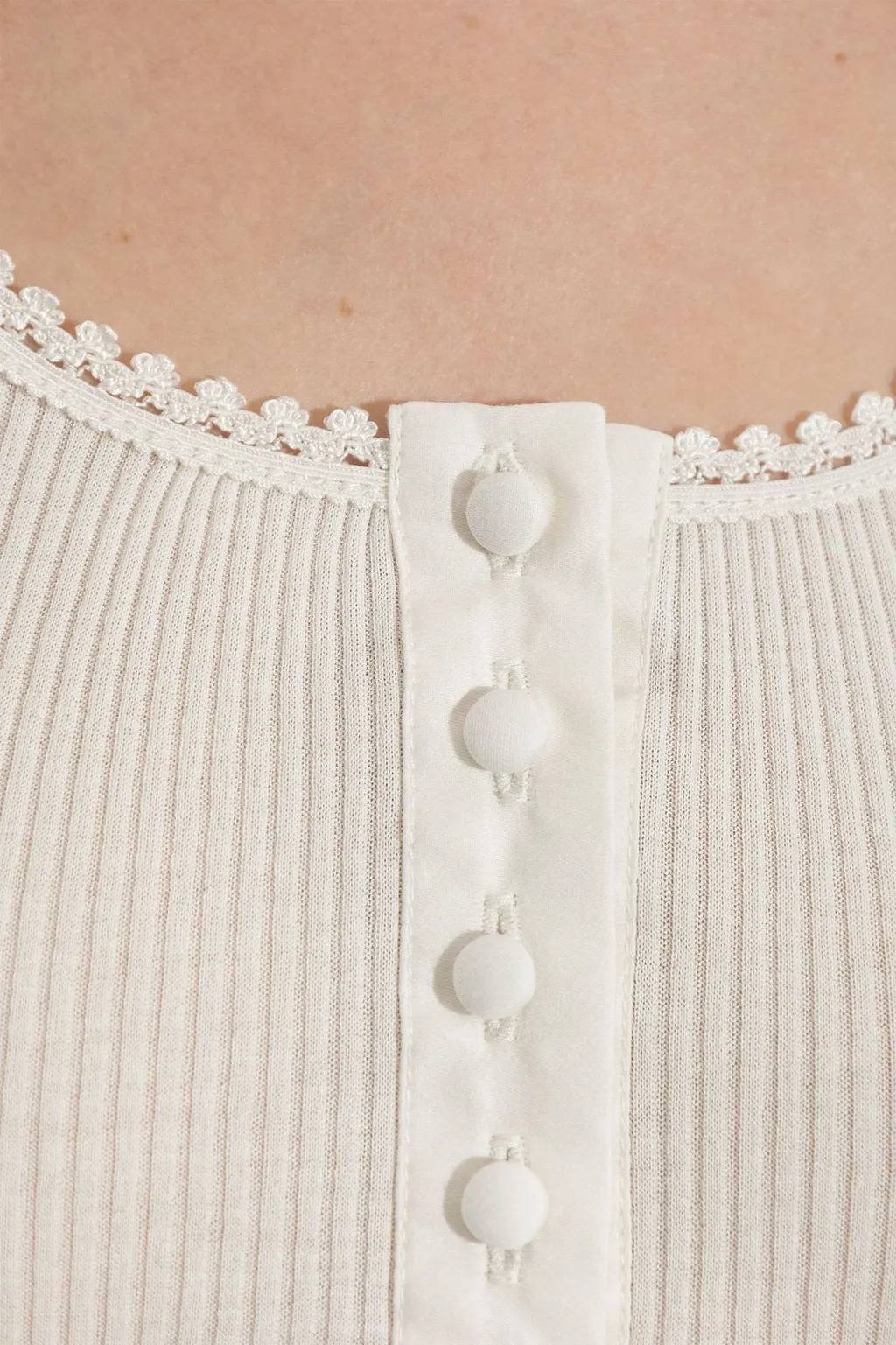 Chloé Scoop-Neck Ribbed Top