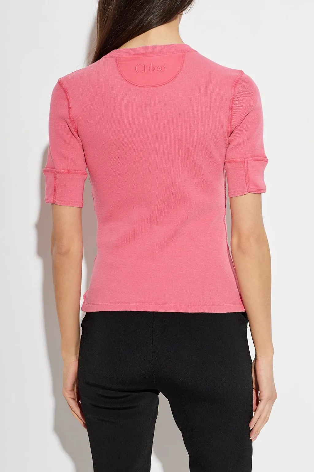 Chloé Short-Sleeved Henley Shirt