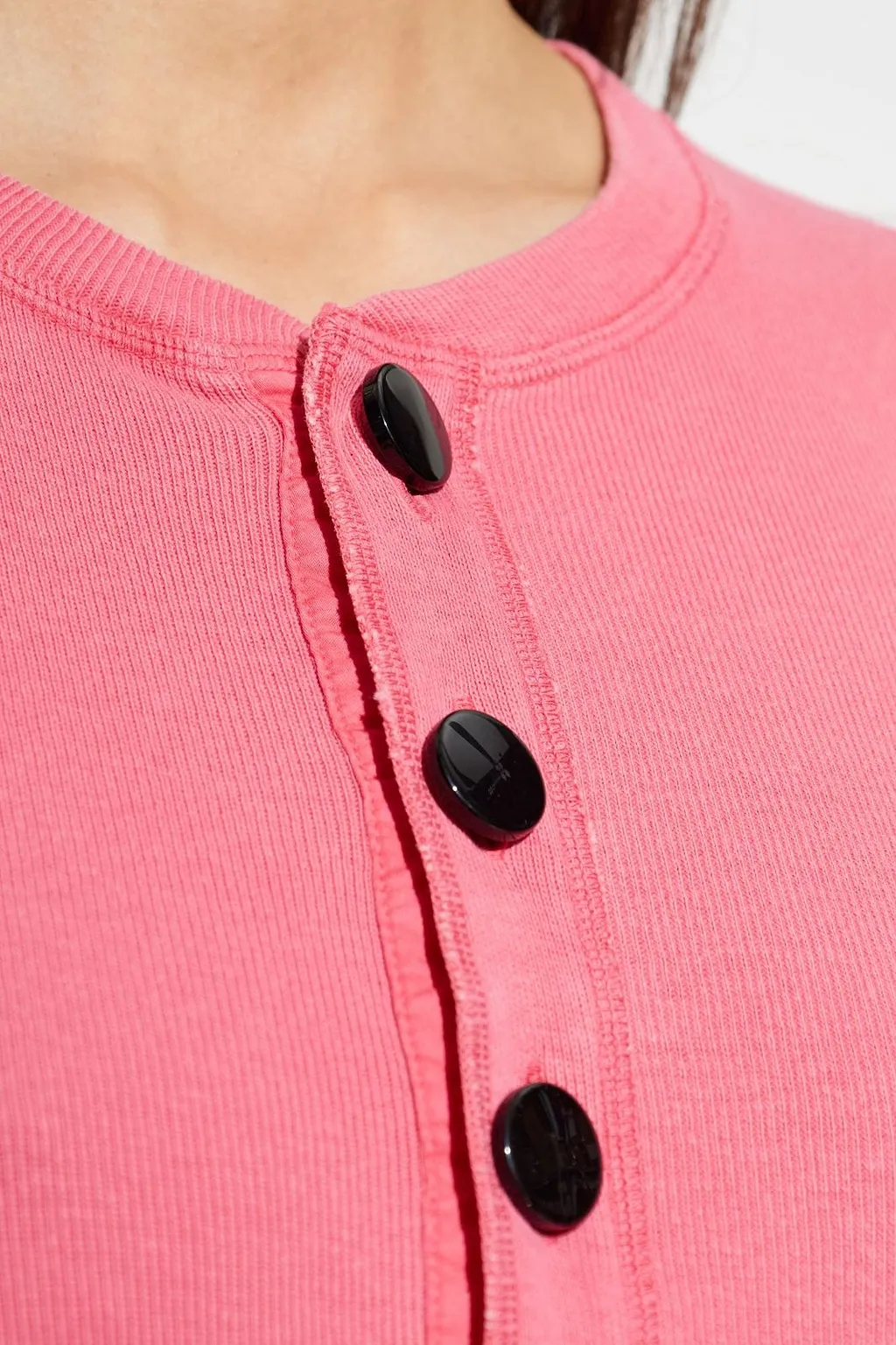 Chloé Short-Sleeved Henley Shirt