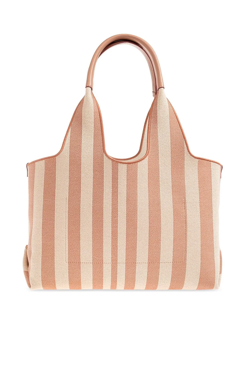 Stripy Logo Printed Tote Bag