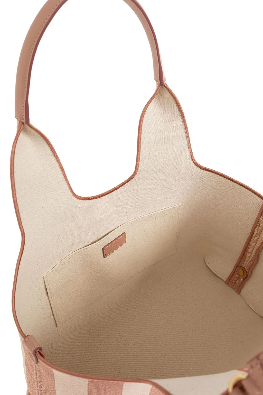 Stripy Logo Printed Tote Bag