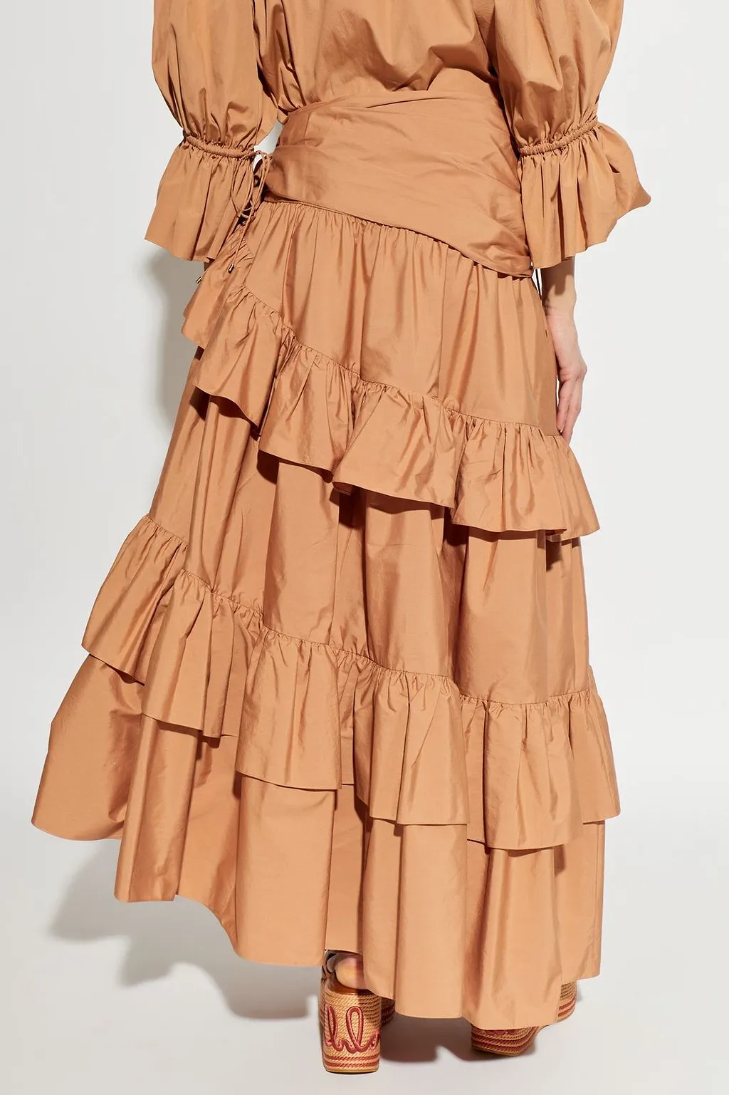 Tiered Ruffled Maxi Skirt