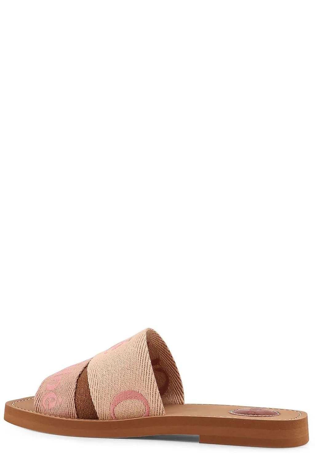 Chloé Woody Logo Embroidered Sandals