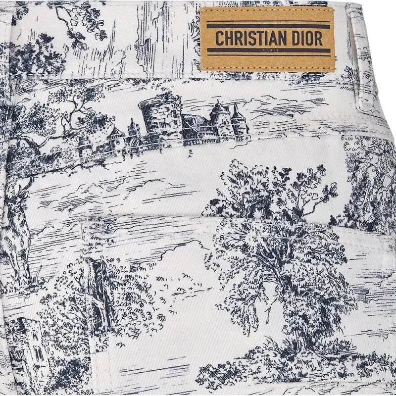 Christian Dior Toile De Jouy Scotland Patterned Shorts