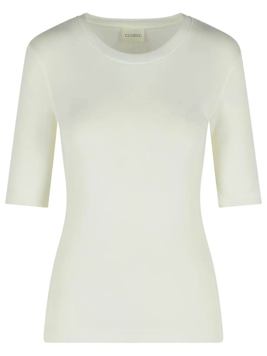 Closed Ribbed 3/4 Sleeve Top