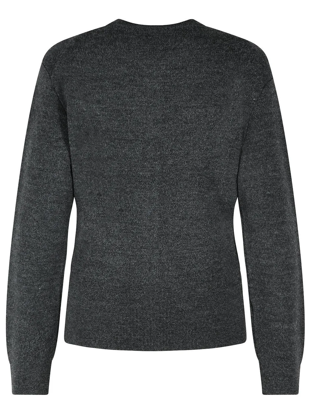 Closed Ribbed Crew Neck Cardigan