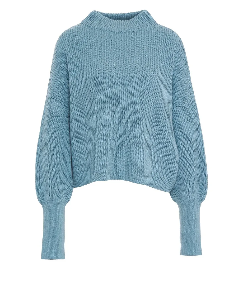 Closed Ribbed Knit Jumper