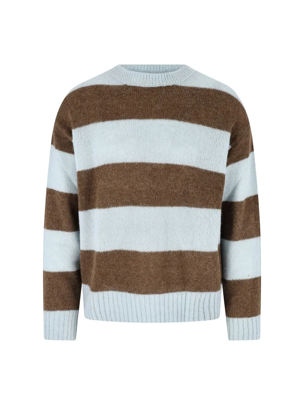 Closed Soft Striped Knitted Sweater